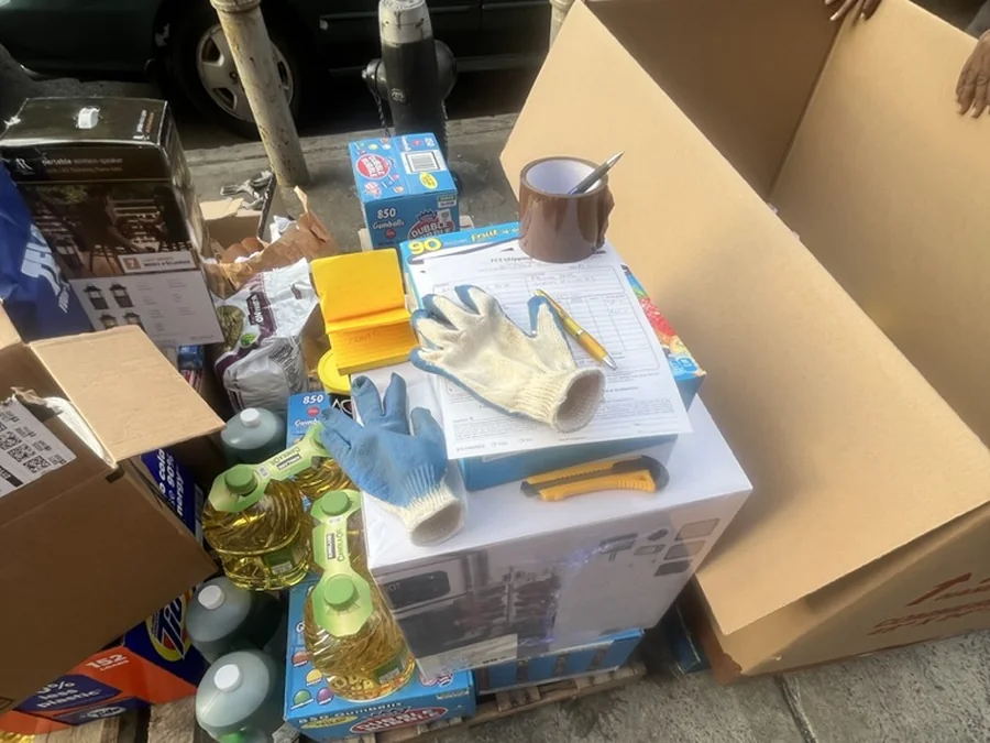 FCS team packing customer cargo curbside